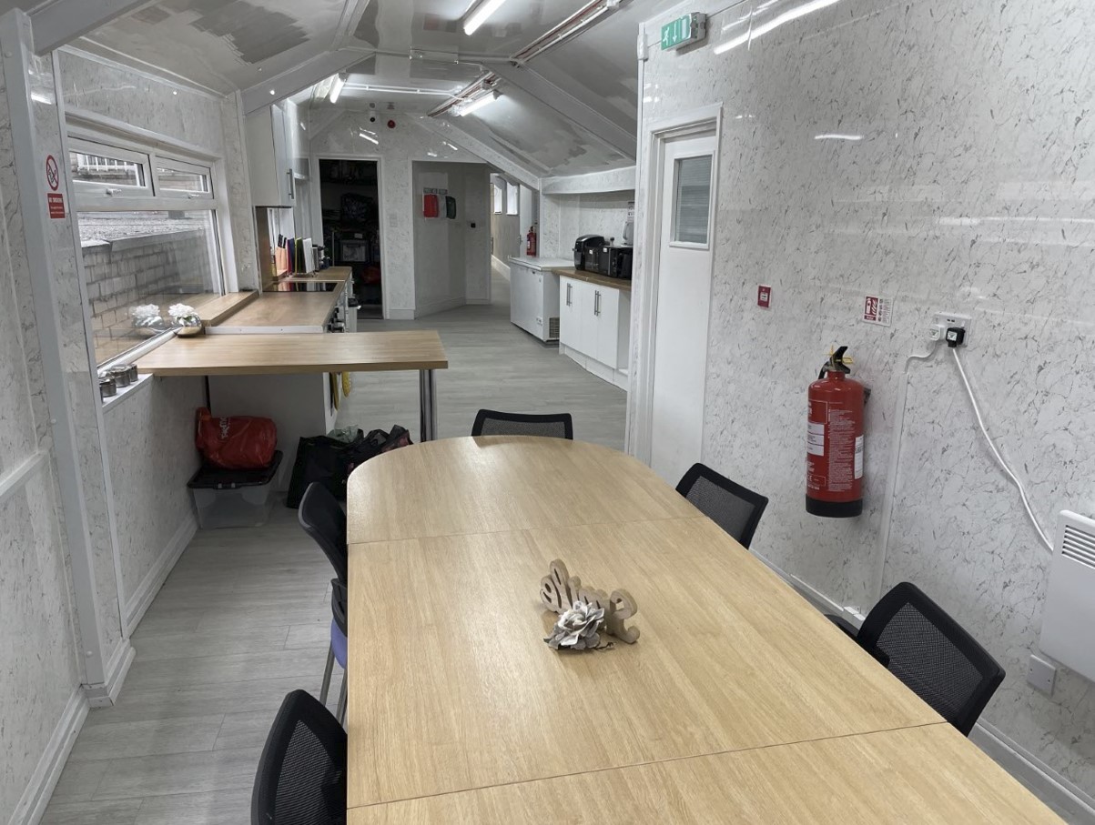 An open first-floor space at the Community Hub