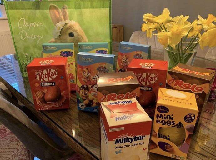 Easter eggs prepared for families during Easter 2023